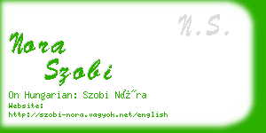 nora szobi business card